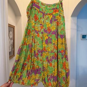 Free People Crush and Blush Green Floral Romper